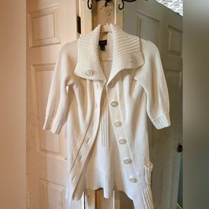 Vintage, white, cardigan